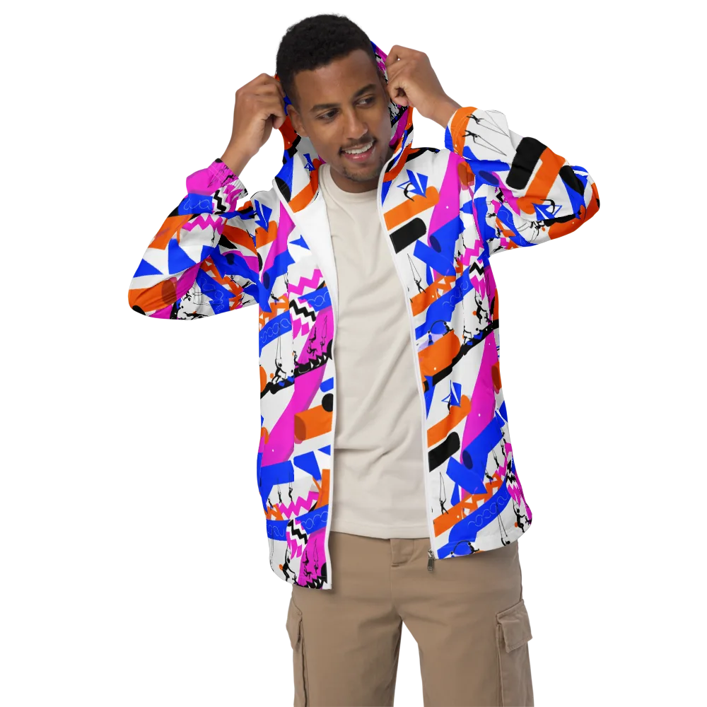 Skyline Swing on Men's Windbreaker — Front