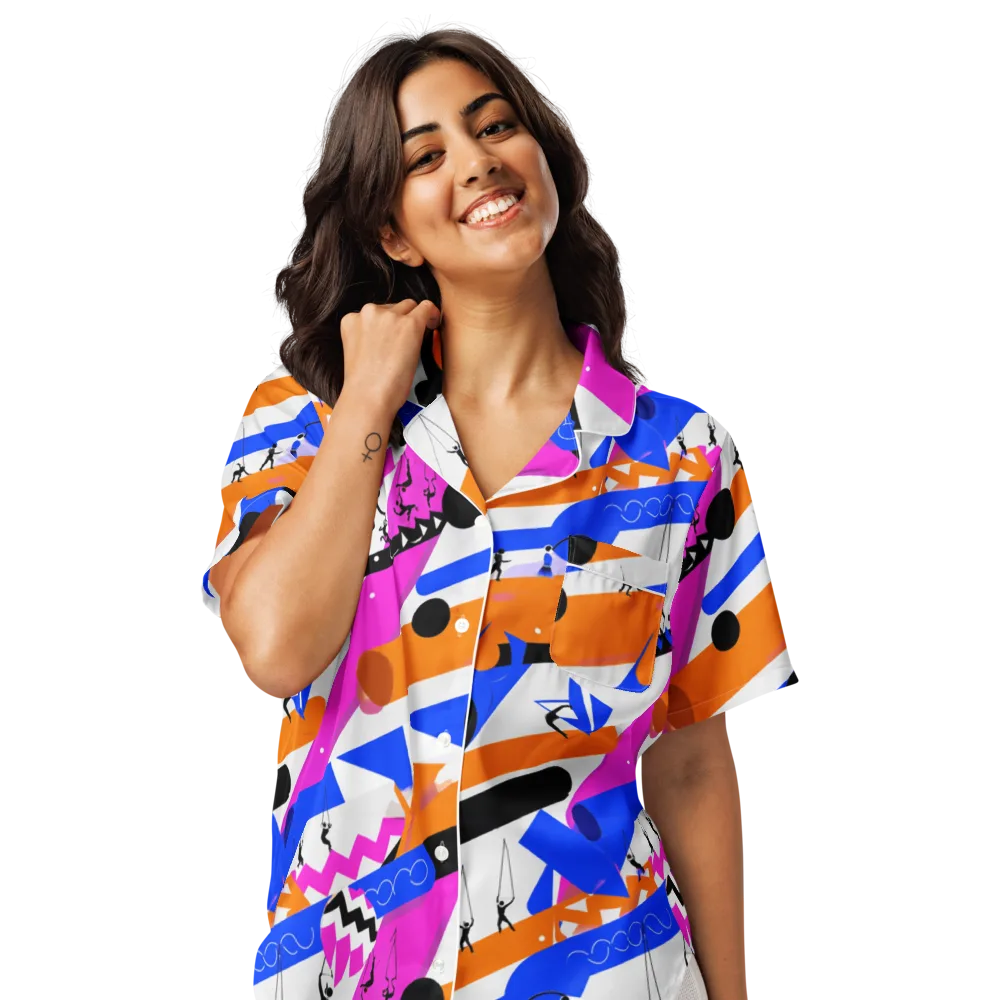 Skyline Swing on Women's Short Sleeve Pajama Top — Front
