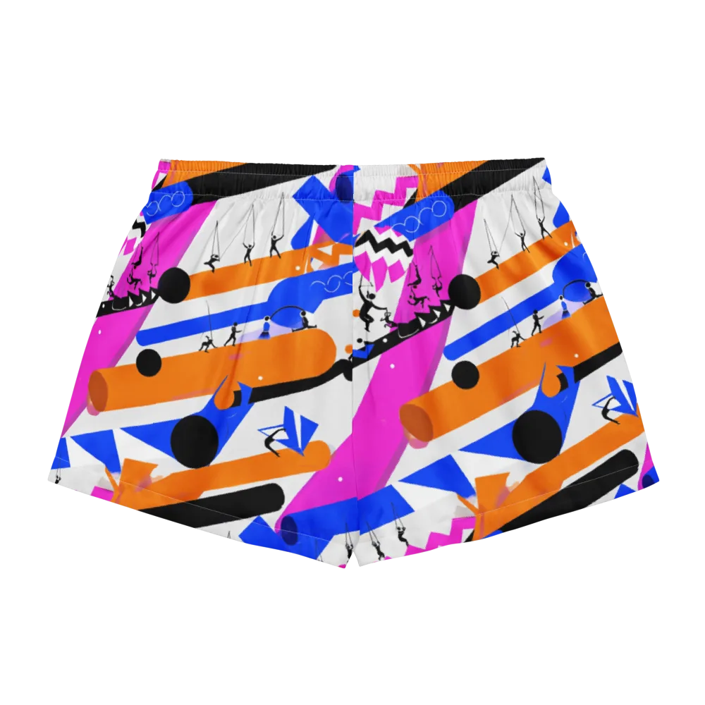 Skyline Swing on Women's Pajama Shorts — Back