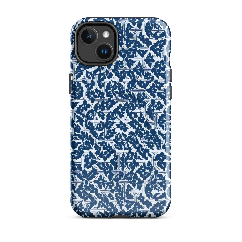 Blue Garden Lattice on MagSafe Tough Case for iPhone® — Front