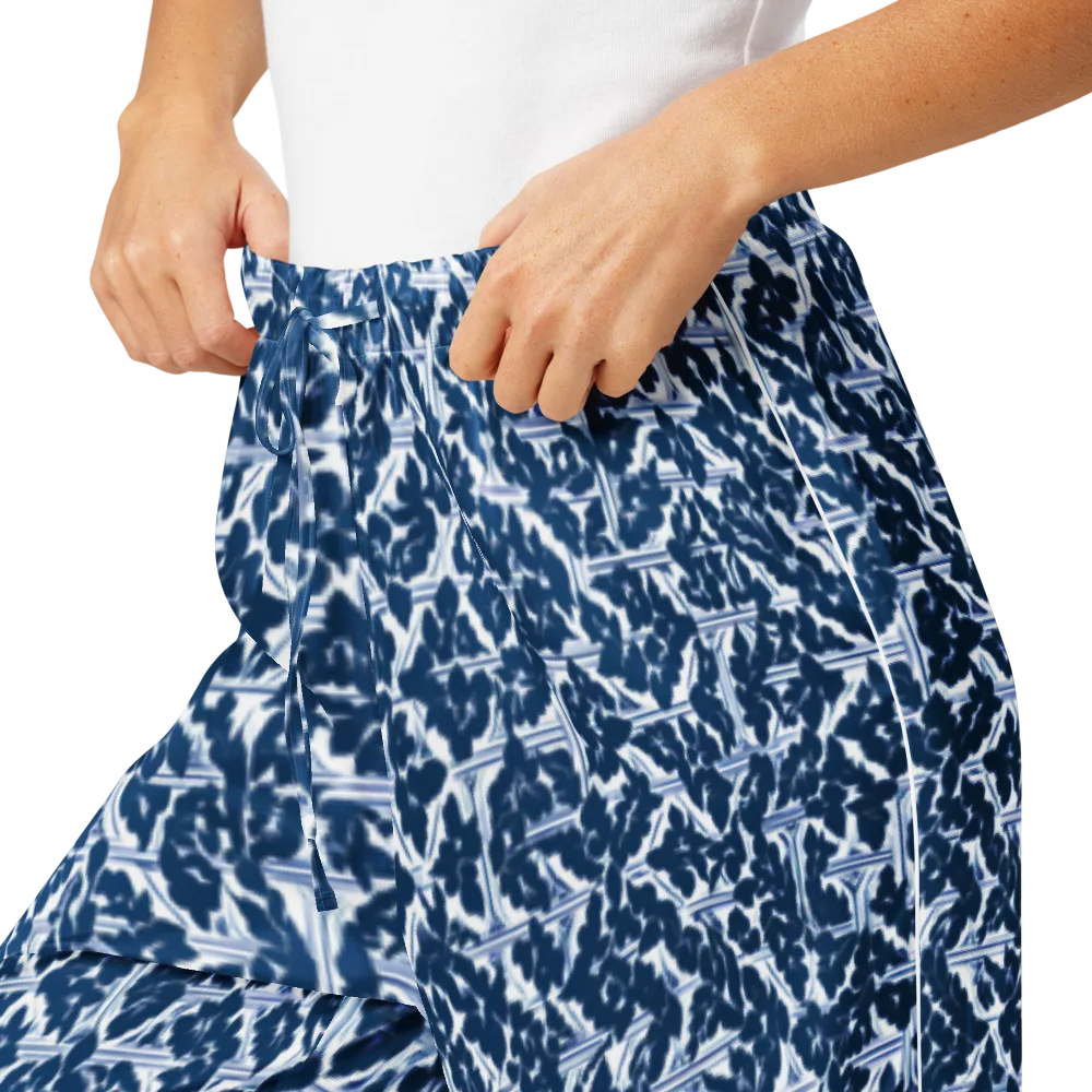 Blue Garden Lattice on Women's Pajama Pants — Product details