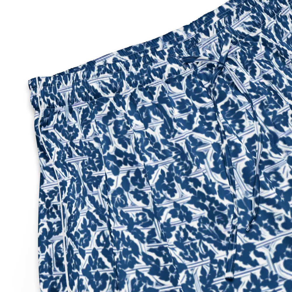 Blue Garden Lattice on Women's Pajama Shorts — Product details