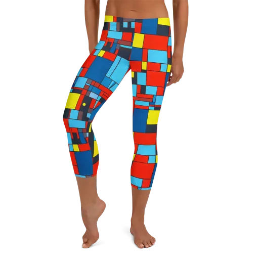 Electric Bauhaus on a Capri Leggings