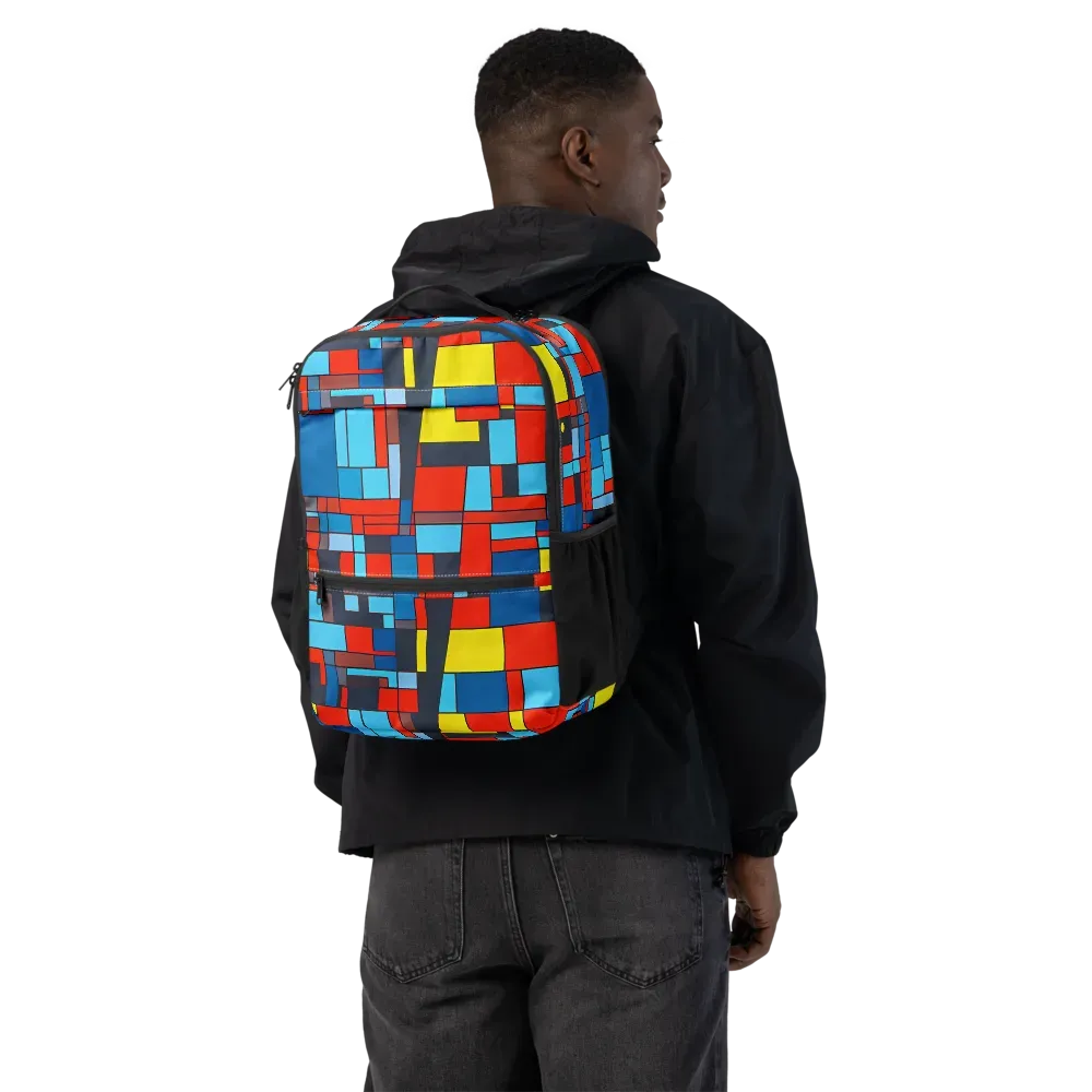 Electric Bauhaus on Utility Backpack — Back