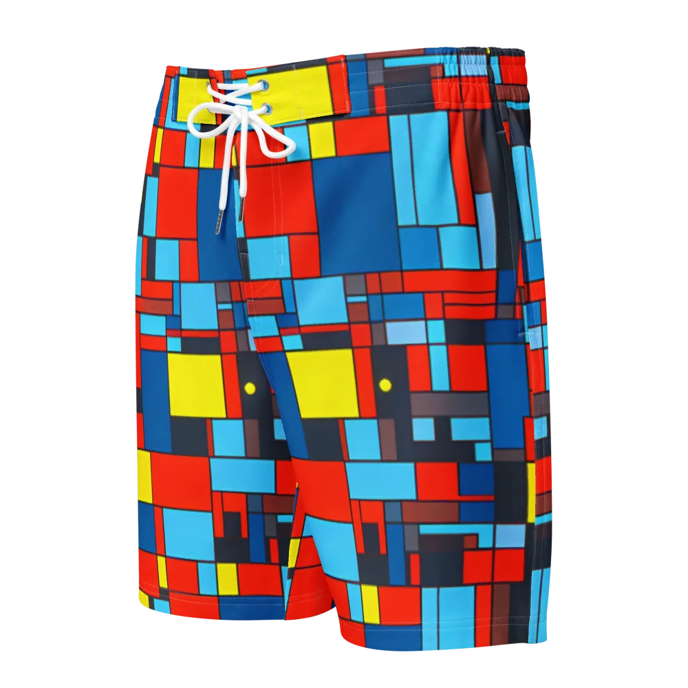 Electric Bauhaus on Men's Board Shorts — Front