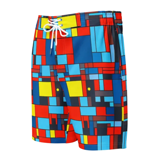 Electric Bauhaus on a Men's Board Shorts
