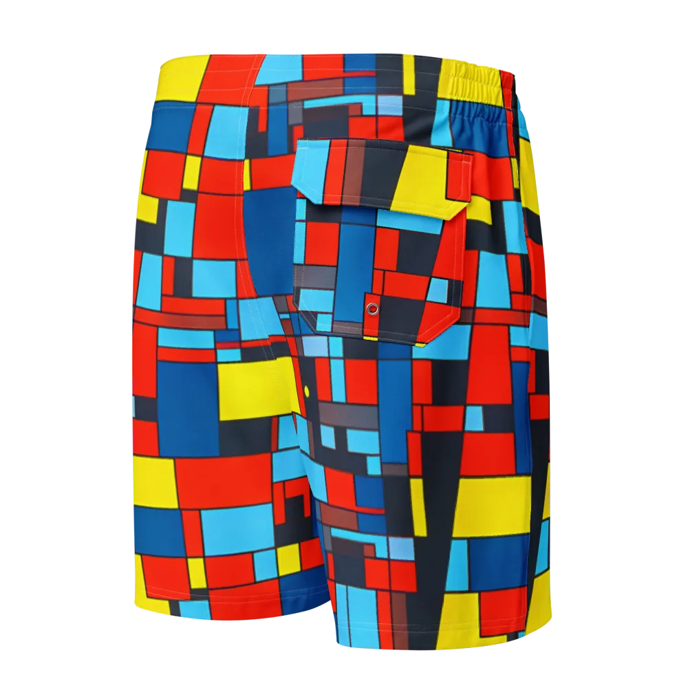 Electric Bauhaus on Men's Board Shorts — Back