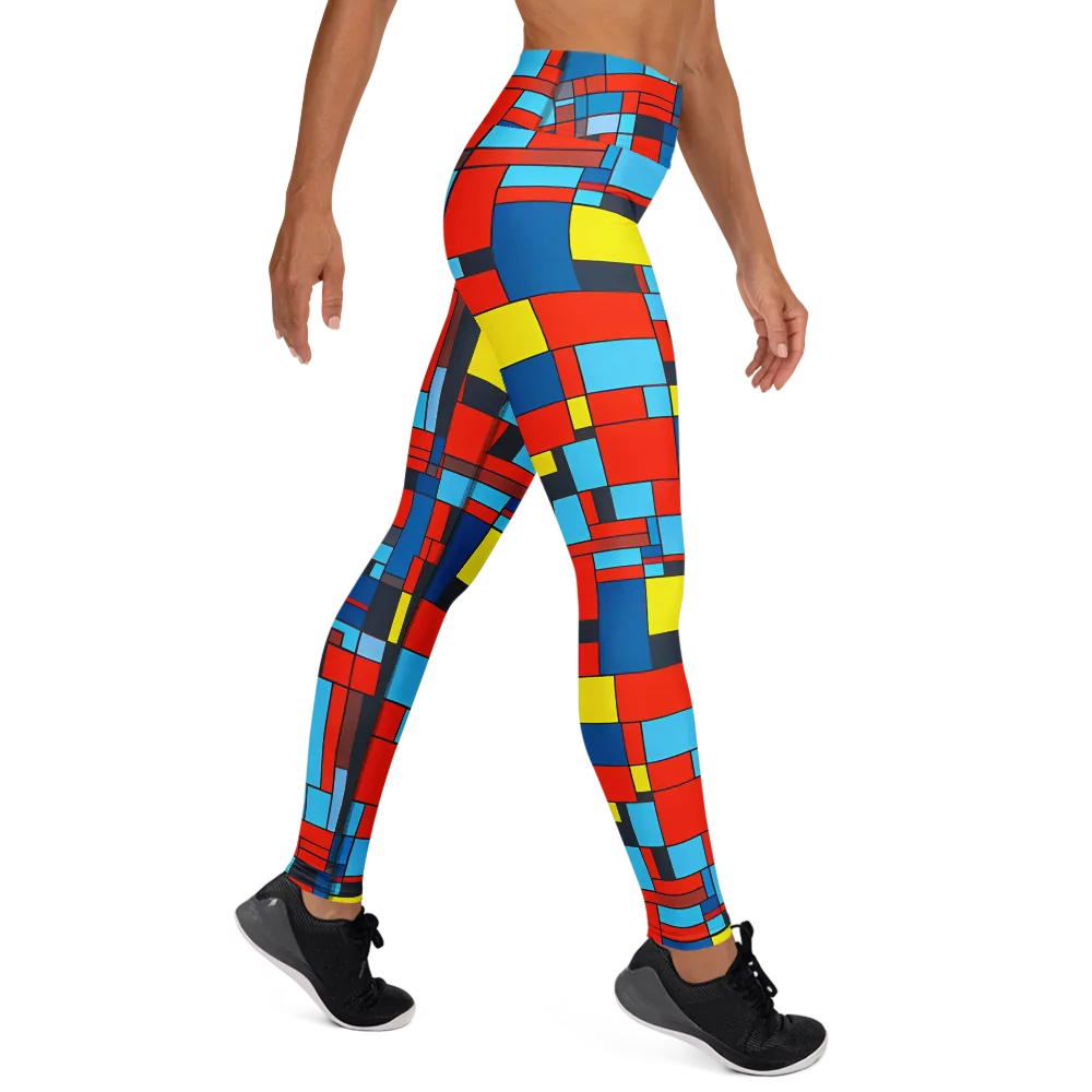Electric Bauhaus on Yoga Leggings — Right