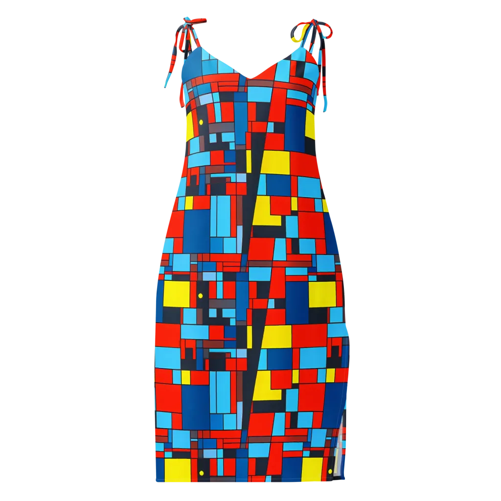 Electric Bauhaus on Slip Dress — Front
