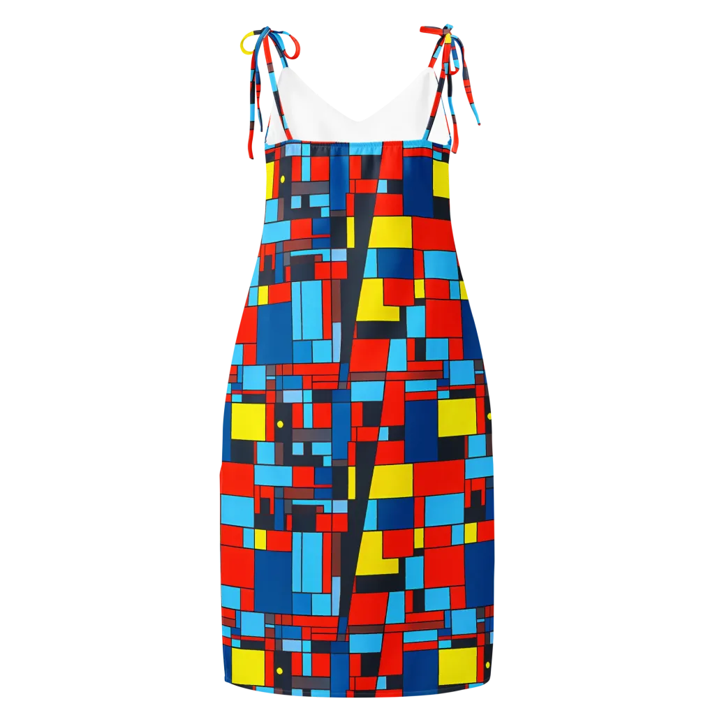 Electric Bauhaus on Slip Dress — Back