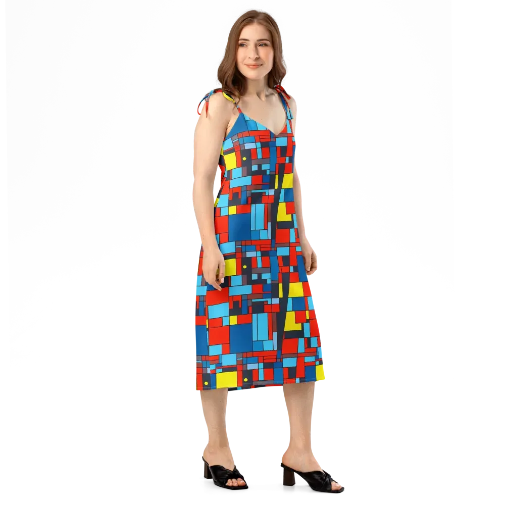 Electric Bauhaus on Slip Dress — Right Front