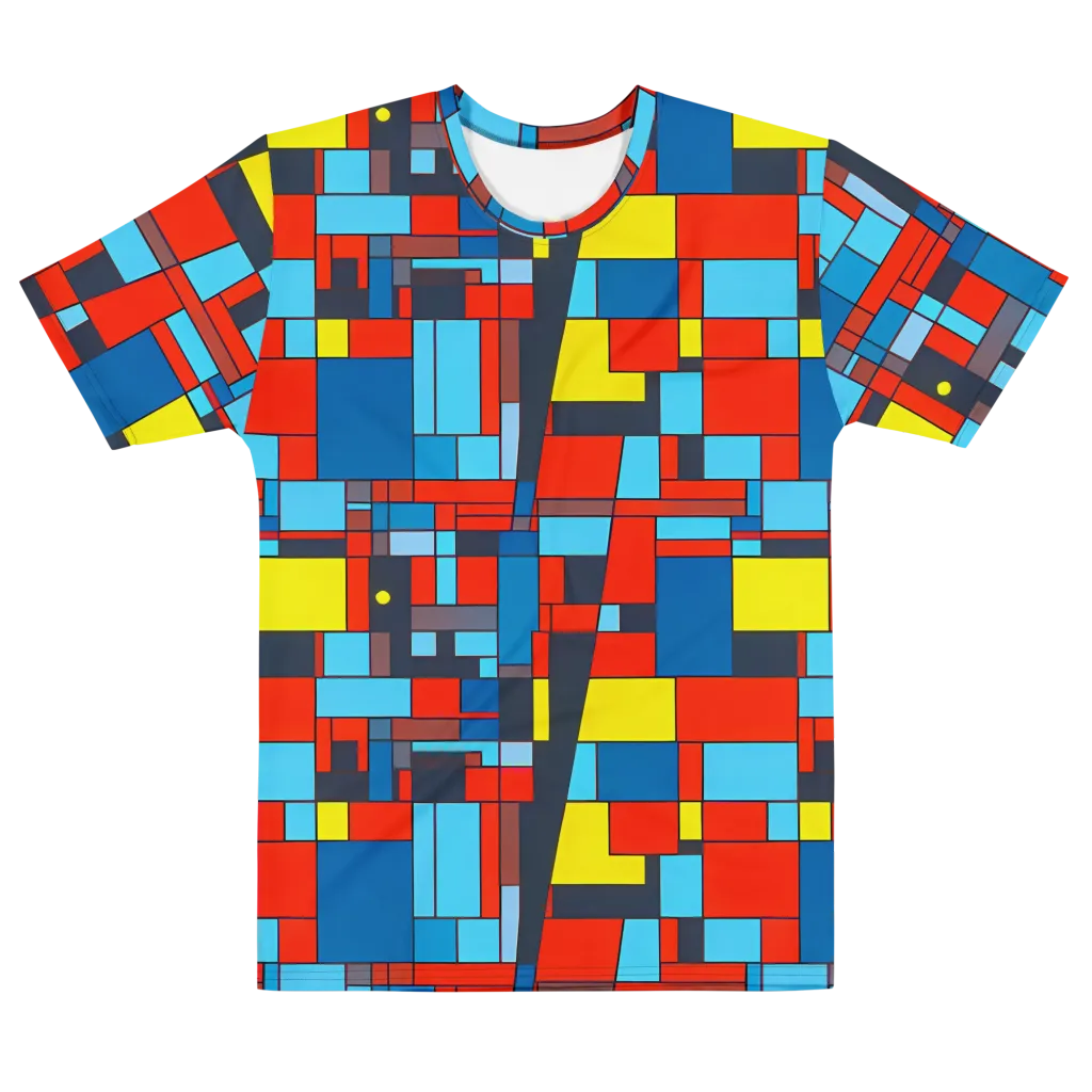 Electric Bauhaus on Men's Cotton Crew Neck T-Shirt — Front