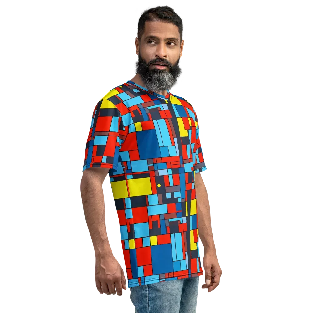 Electric Bauhaus on Men's Crew Neck T-Shirt — Right