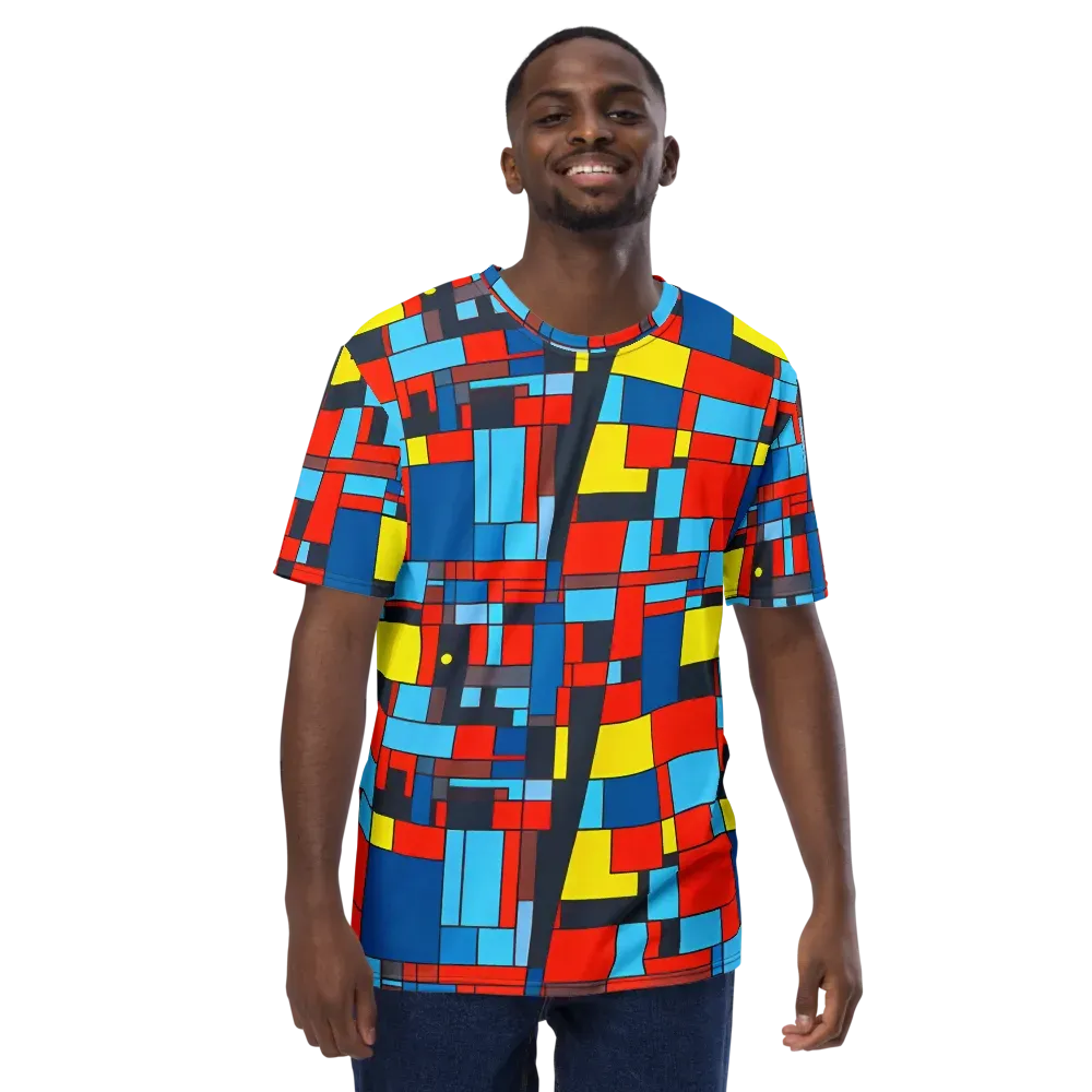 Electric Bauhaus on Men's Crew Neck T-Shirt — Front