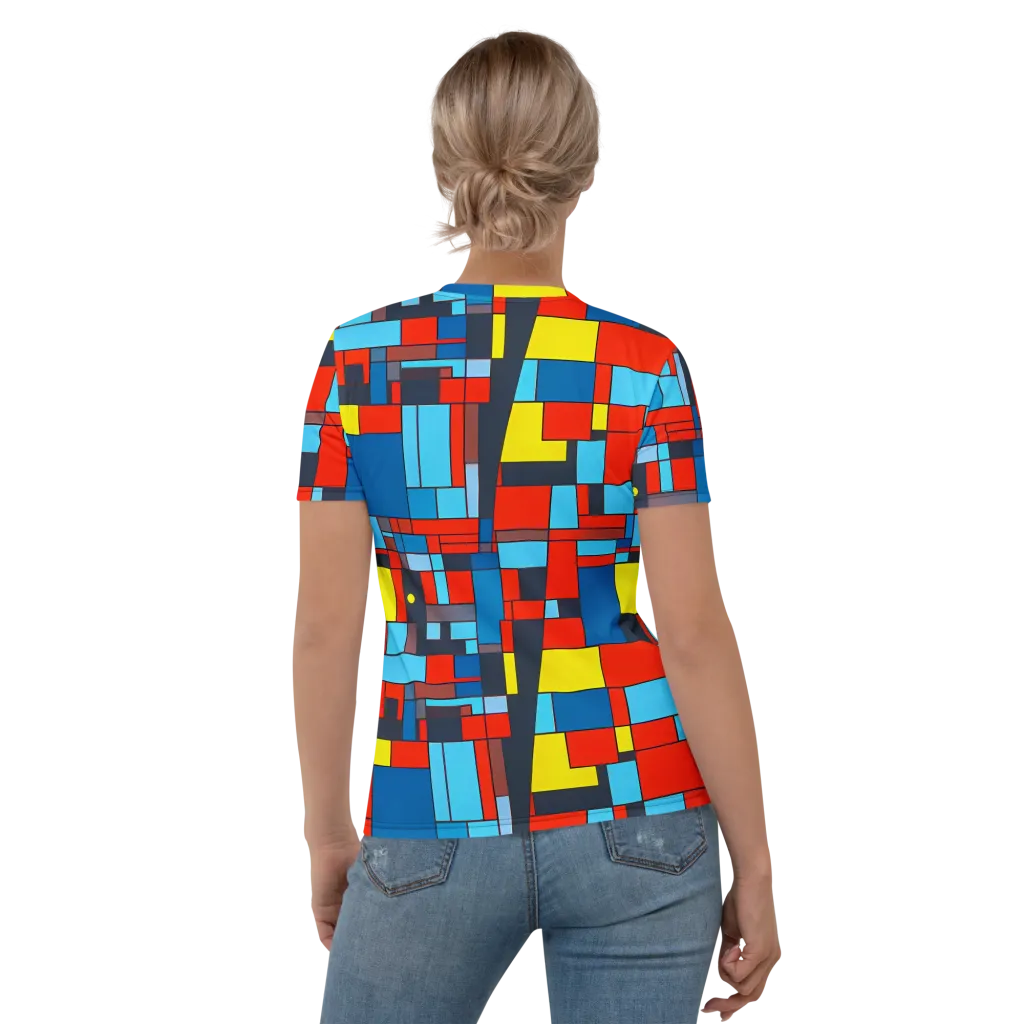 Electric Bauhaus on Women's Crew Neck T-Shirt — Back