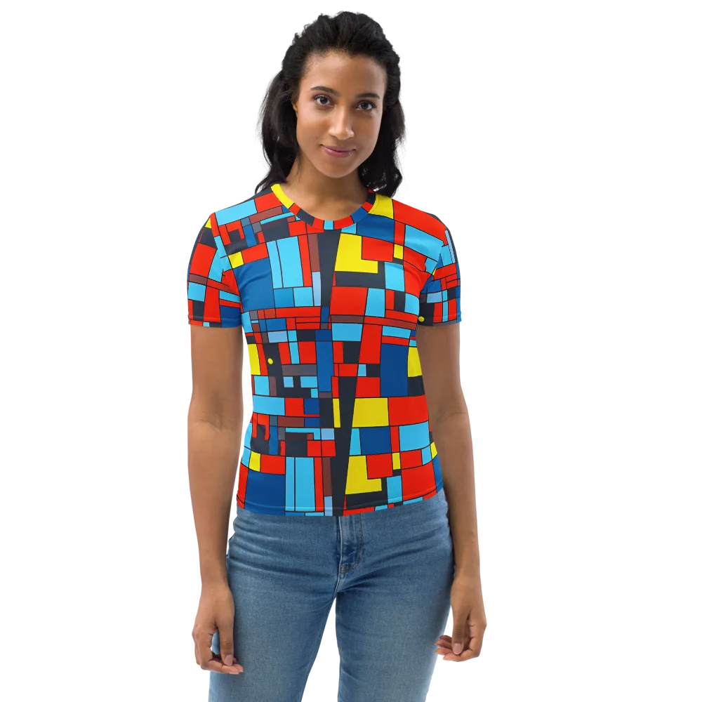 Electric Bauhaus on Women's Crew Neck T-Shirt — Front