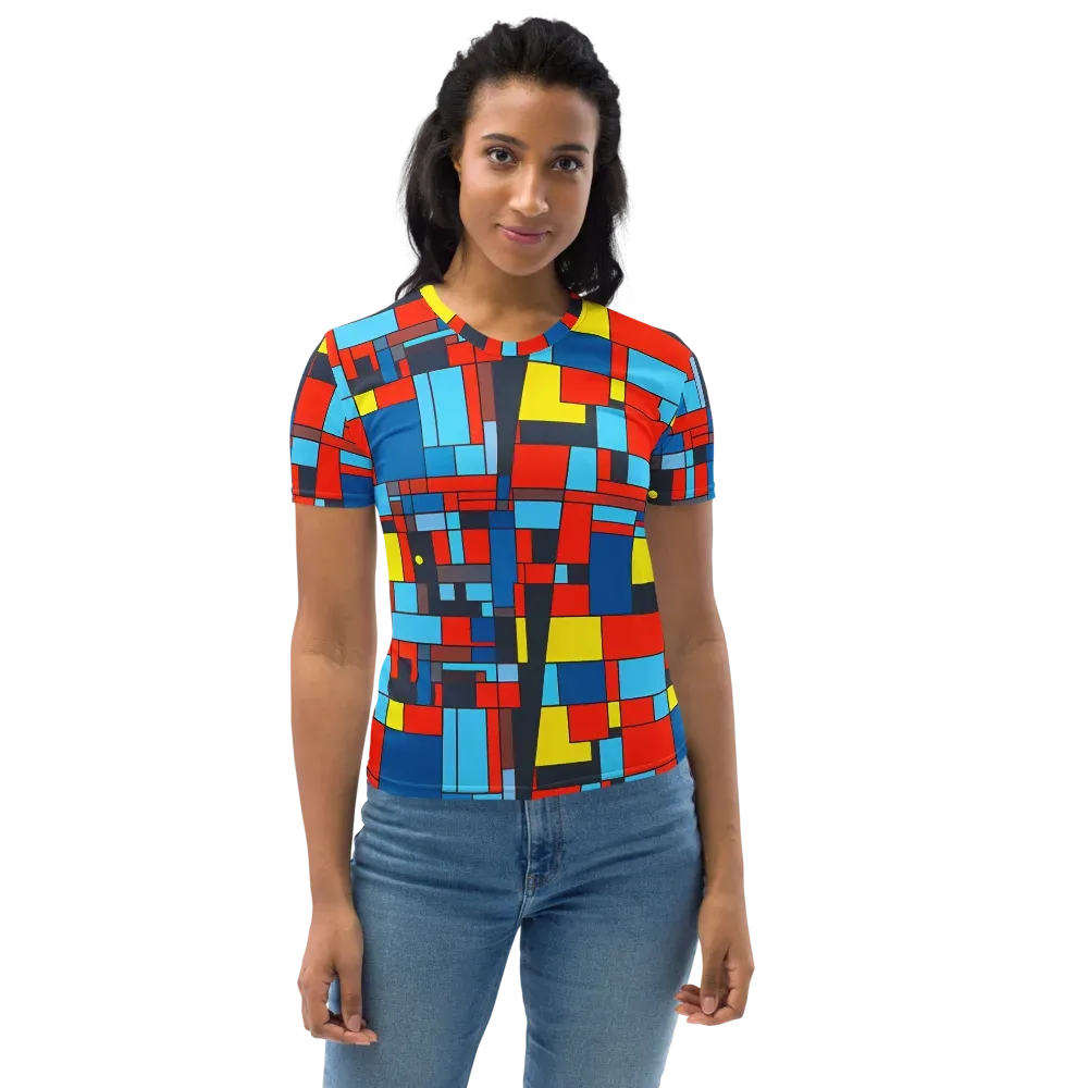 Electric Bauhaus on Women's Crew Neck T-Shirt — Front