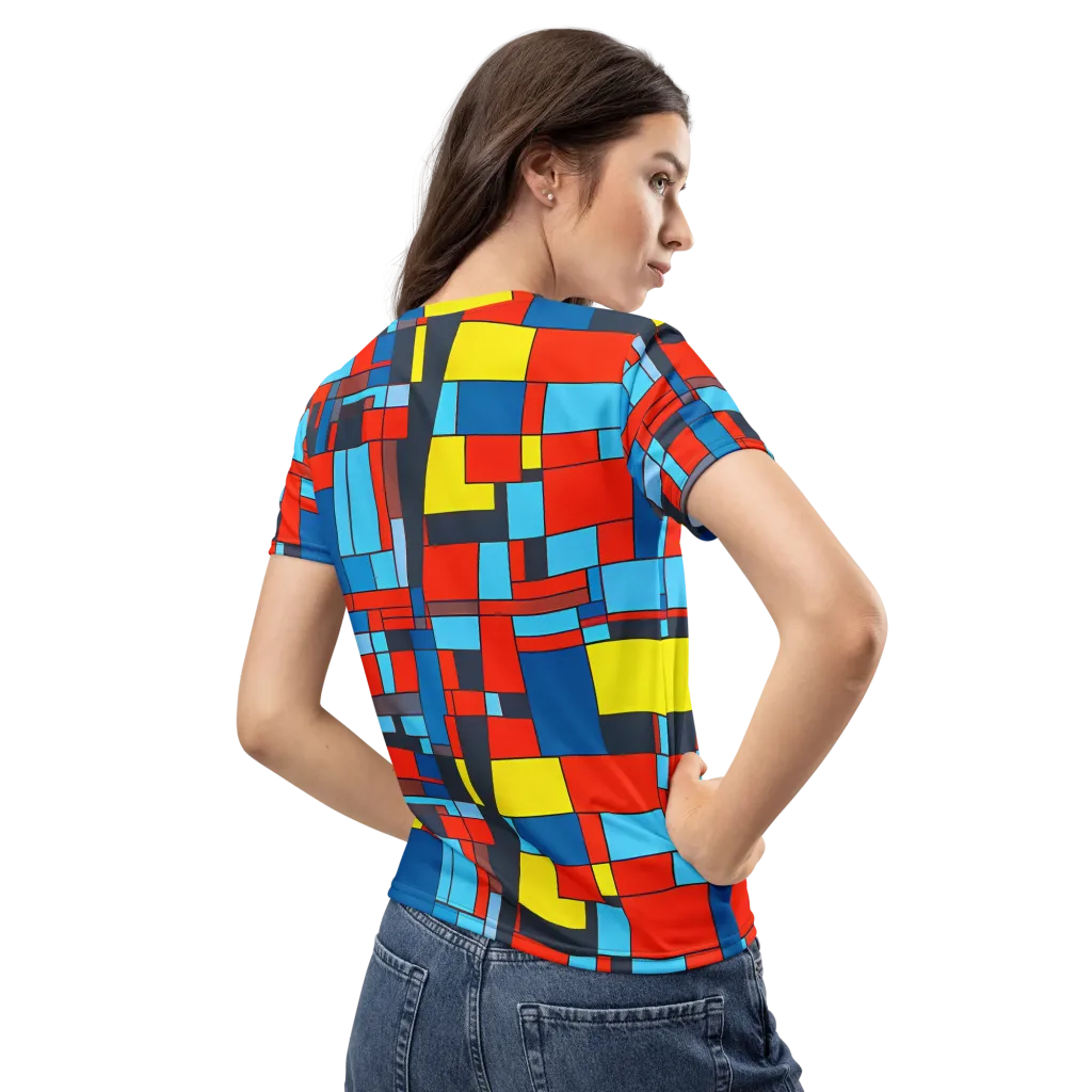 Electric Bauhaus on Women's Crew Neck T-Shirt — Back