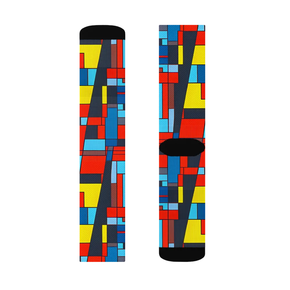 Electric Bauhaus on Socks — Left Sock
