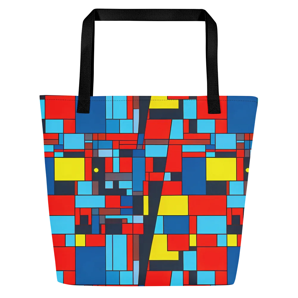Electric Bauhaus on Large Tote Bag W/ Pocket — Front
