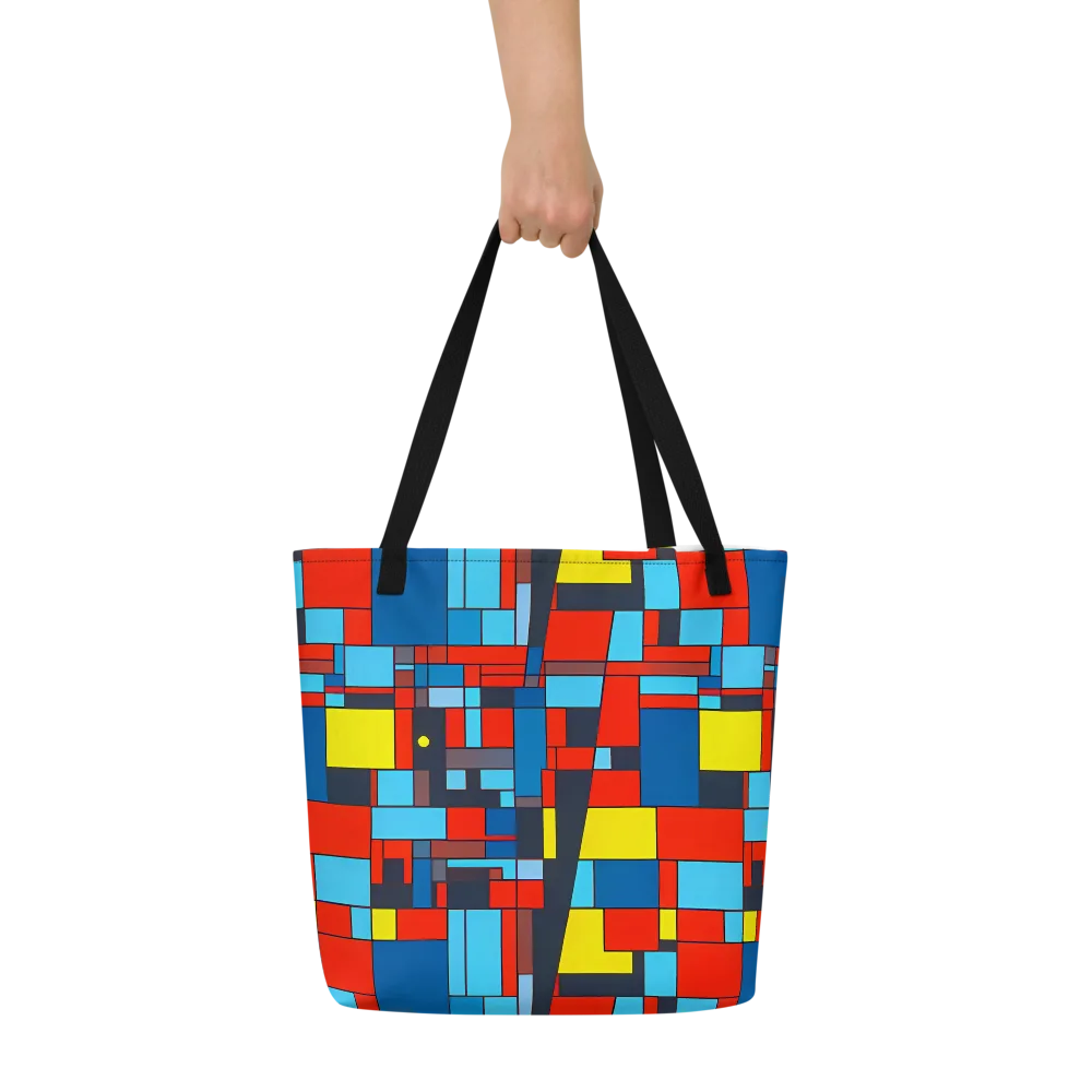 Electric Bauhaus on Large Tote Bag W/ Pocket — Front