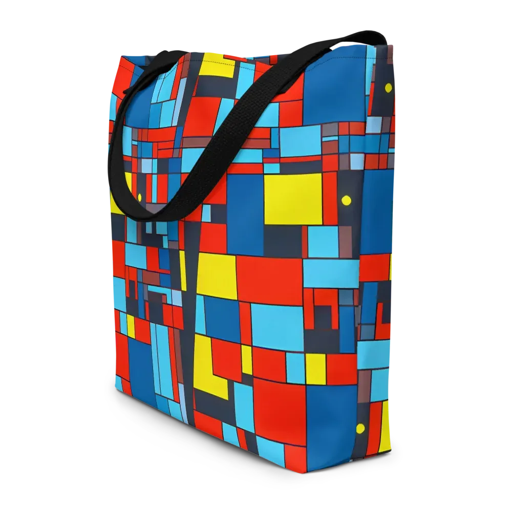Electric Bauhaus on Large Tote Bag W/ Pocket — Front
