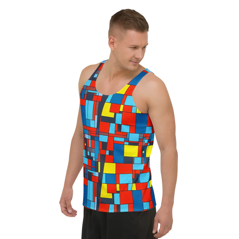 Electric Bauhaus on Men's Tank Top — Left Front