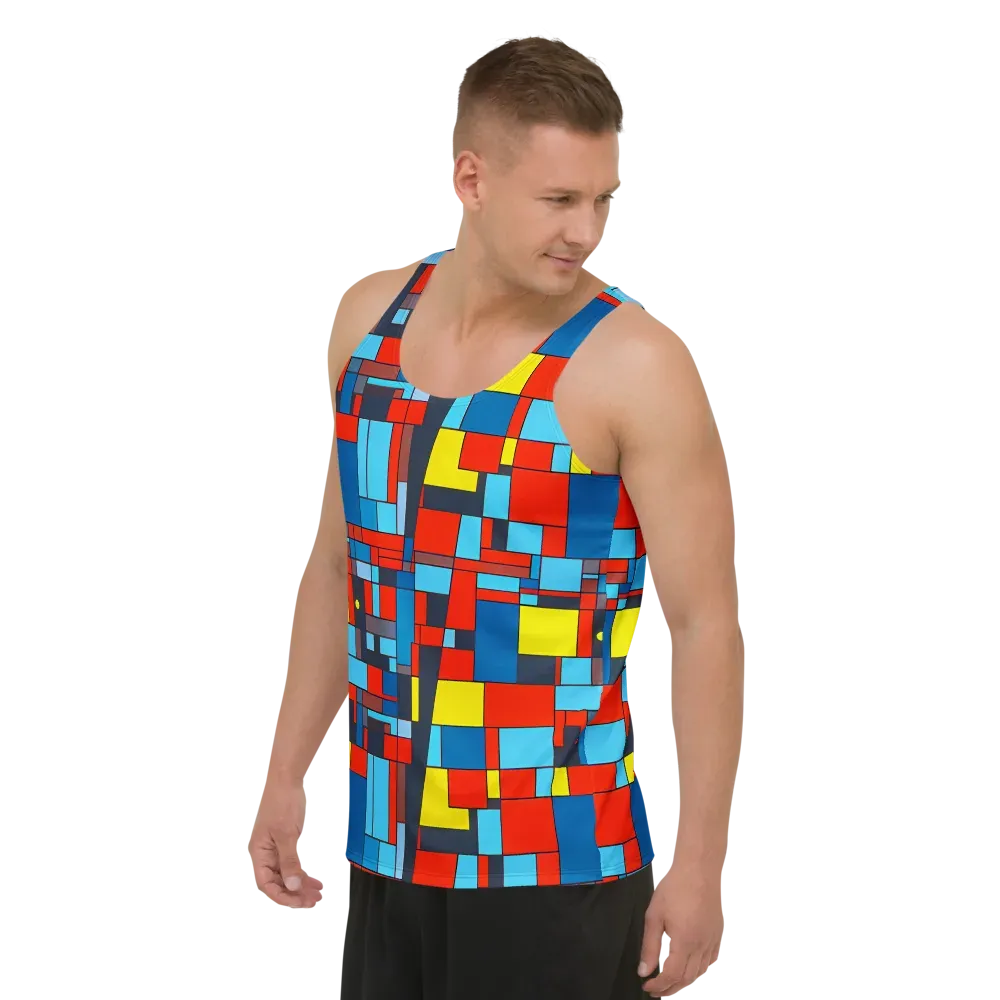 Electric Bauhaus on Men's Tank Top — Left Front