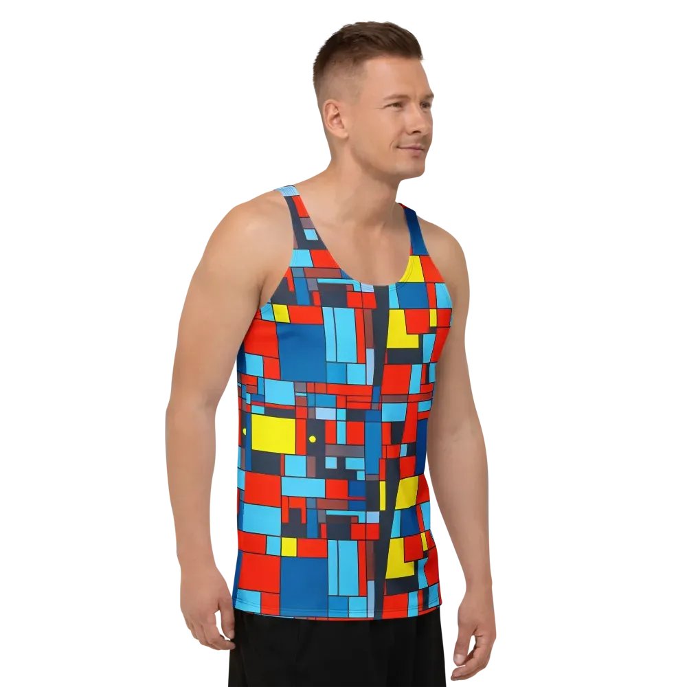 Electric Bauhaus on Men's Tank Top — Right Front