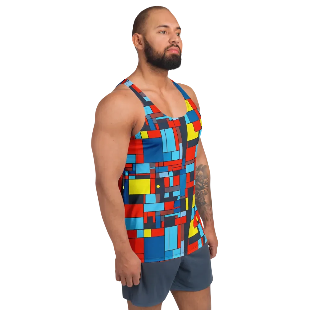 Electric Bauhaus on Men's Tank Top — Right Front