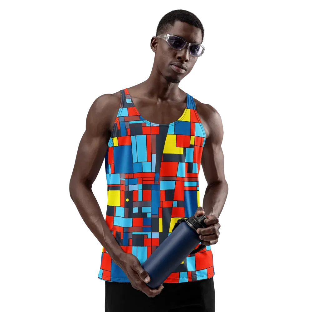 Electric Bauhaus on Men's Tank Top — Front