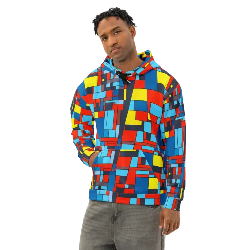 Electric Bauhaus on a Cotton Hoodie