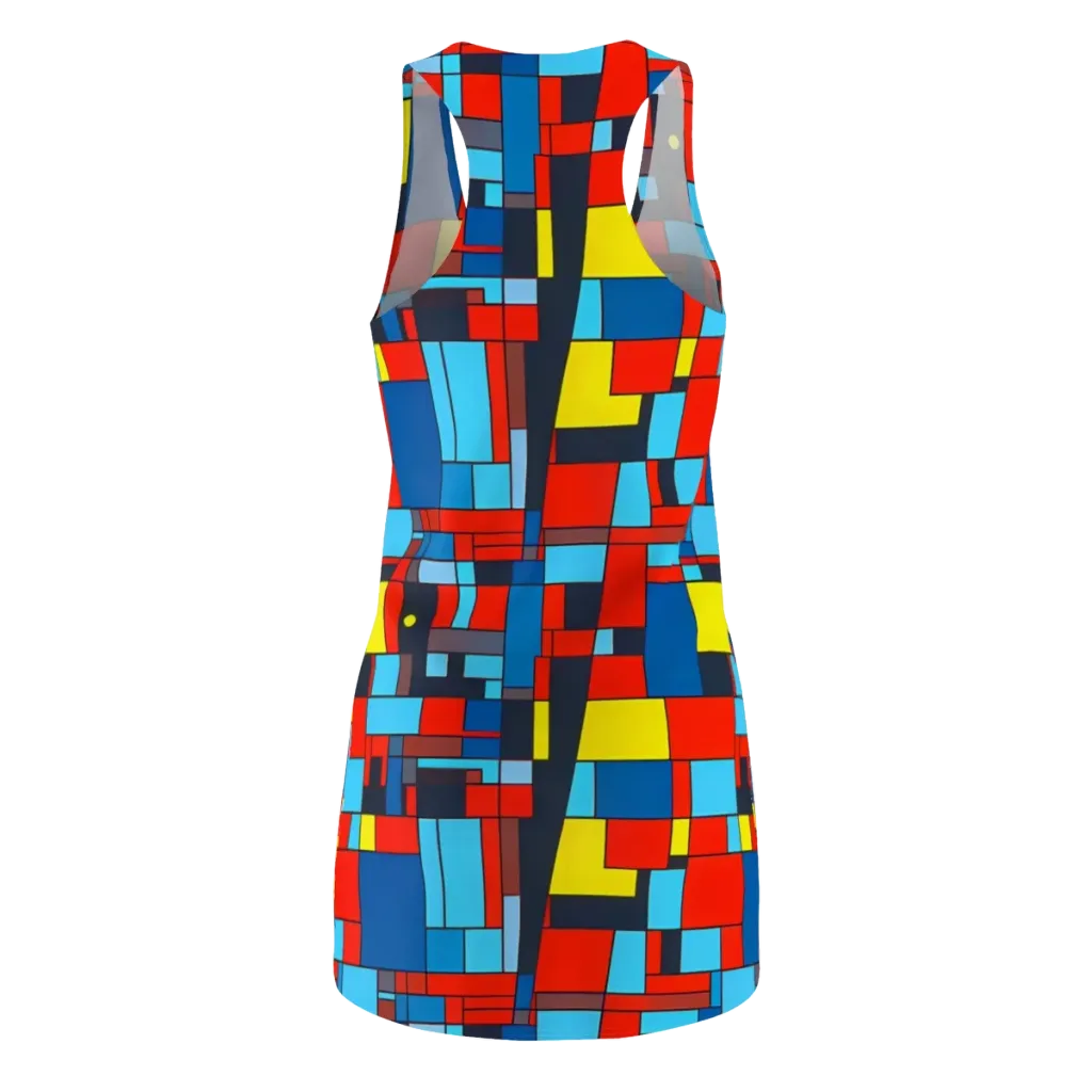 Electric Bauhaus on Racerback Dress — Back