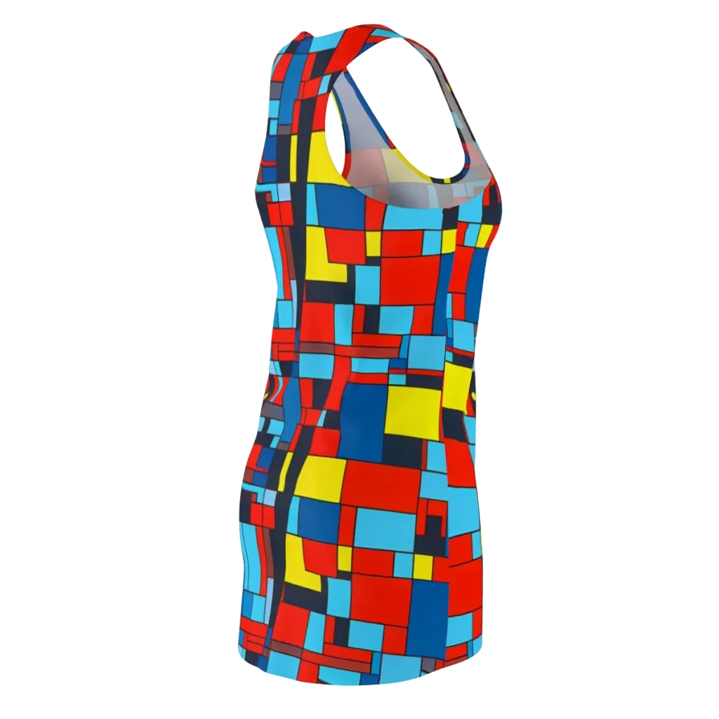 Electric Bauhaus on Racerback Dress — Back Side