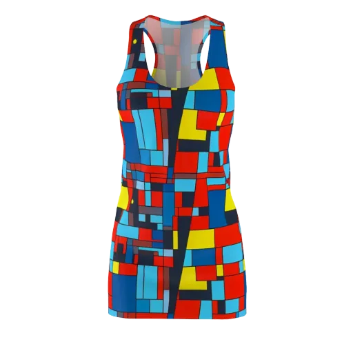 Electric Bauhaus on a Racerback Dress
