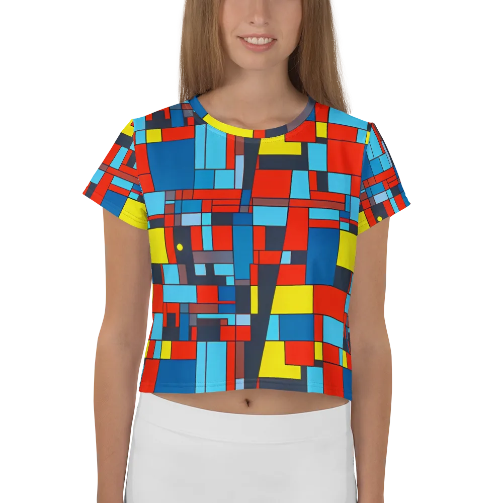 Electric Bauhaus on Crop Tee — Front