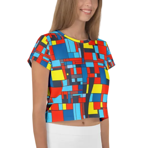 Electric Bauhaus on a Crop Tee