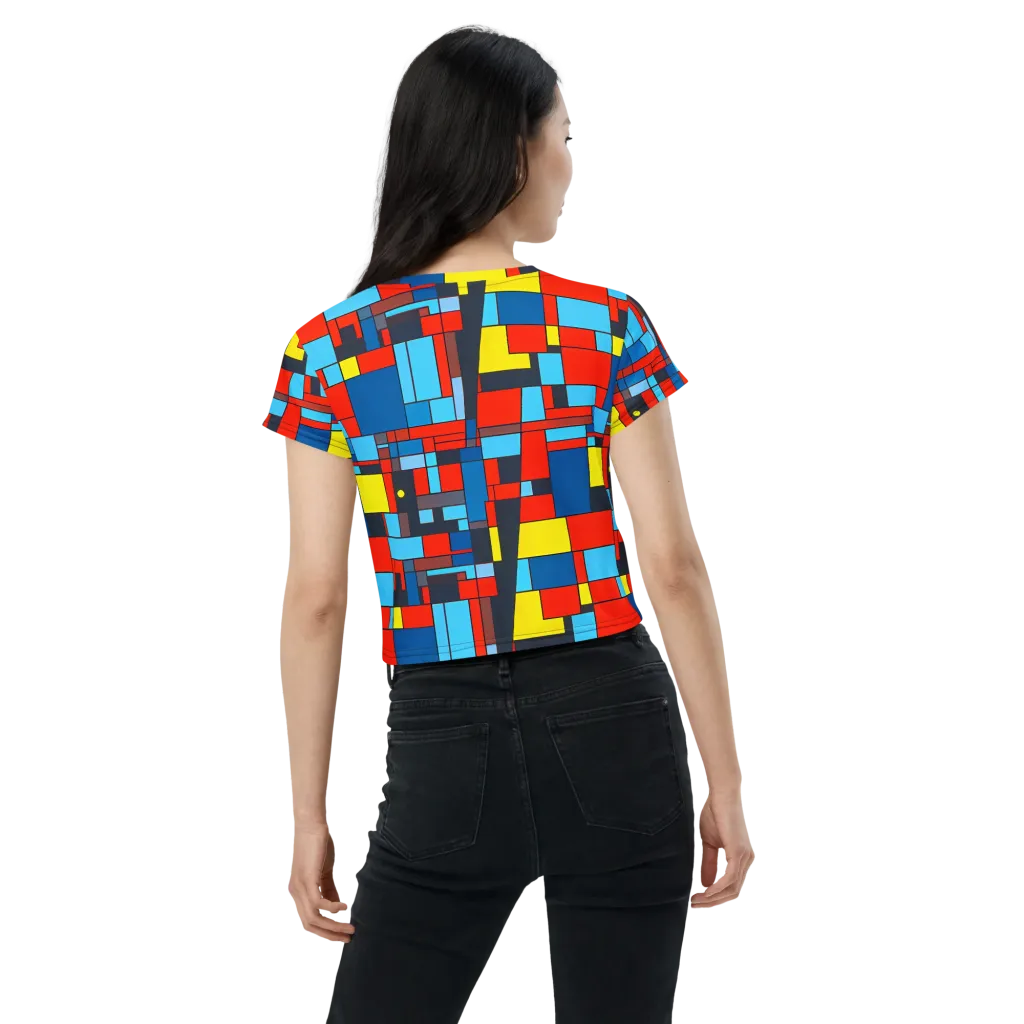 Electric Bauhaus on Crop Tee — Back