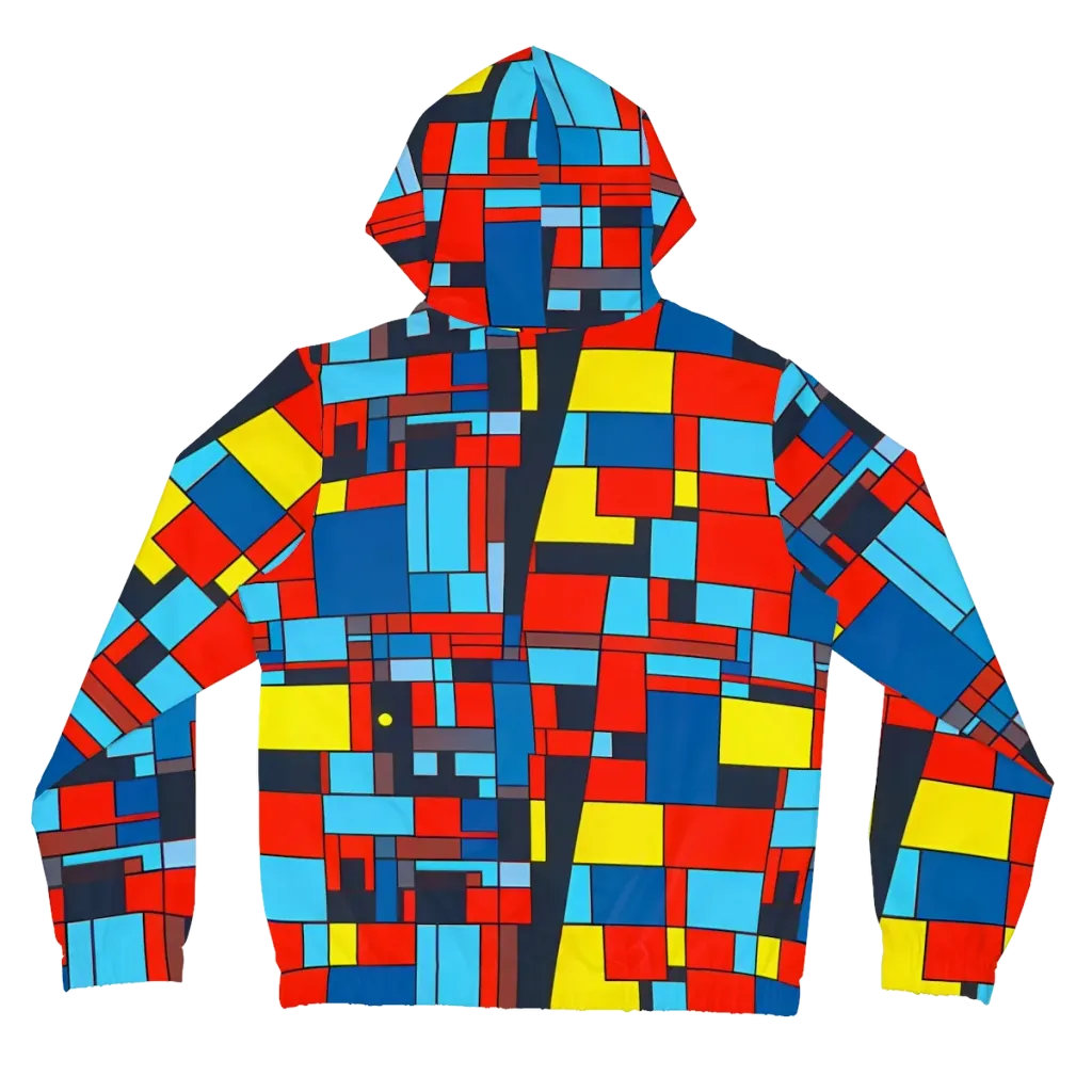 Electric Bauhaus on Women's Full-Zip Hoodie — Back
