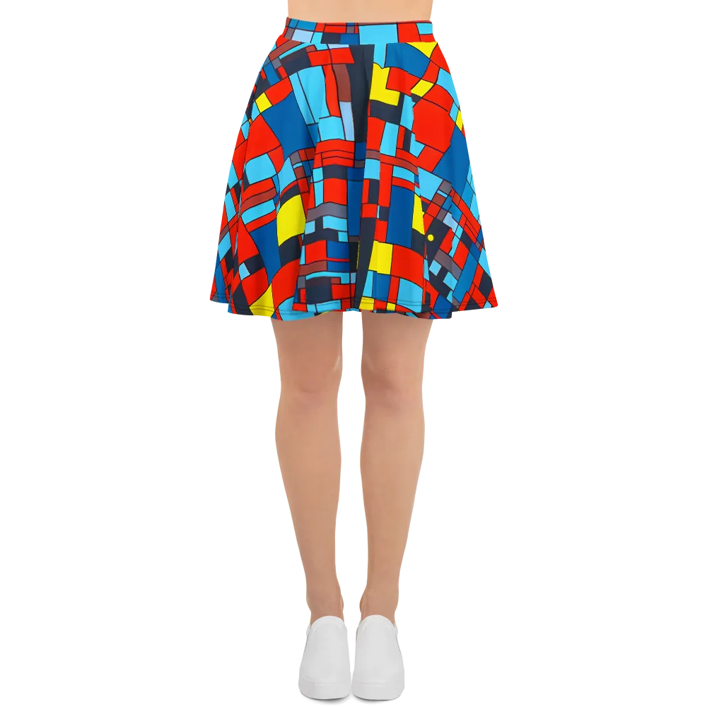 Electric Bauhaus on Skater Skirt — Front
