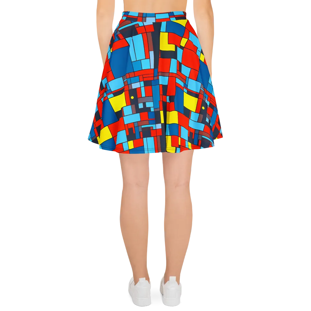 Electric Bauhaus on Skater Skirt — Back