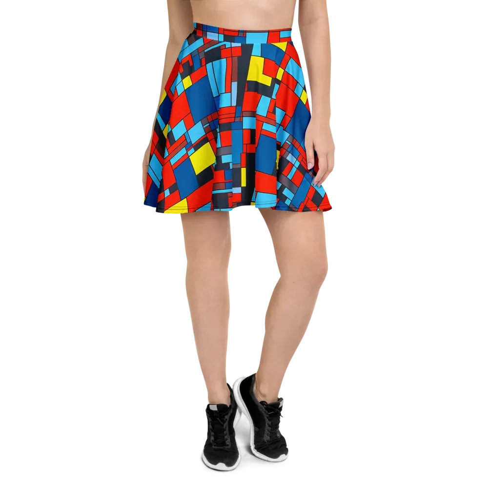 Electric Bauhaus on Skater Skirt — Front