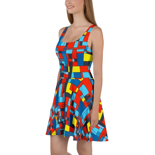 Electric Bauhaus on a Skater Dress