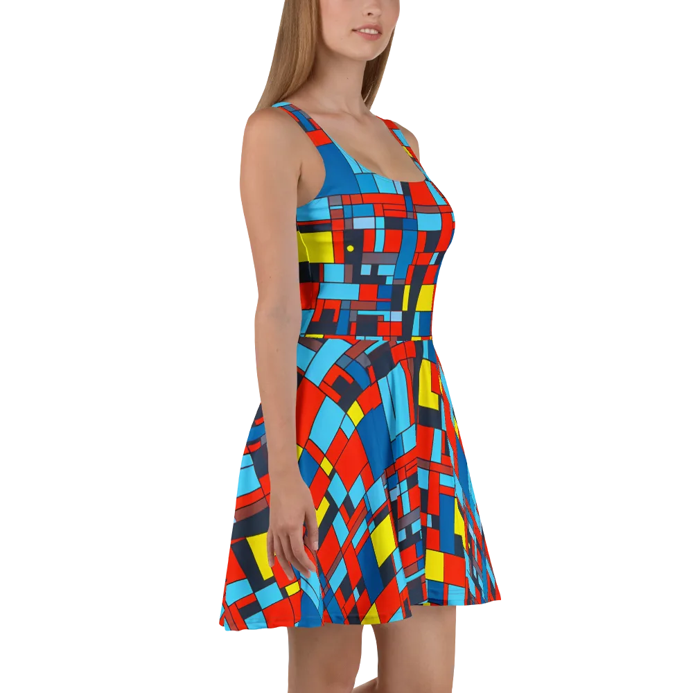 Electric Bauhaus on Skater Dress — Right