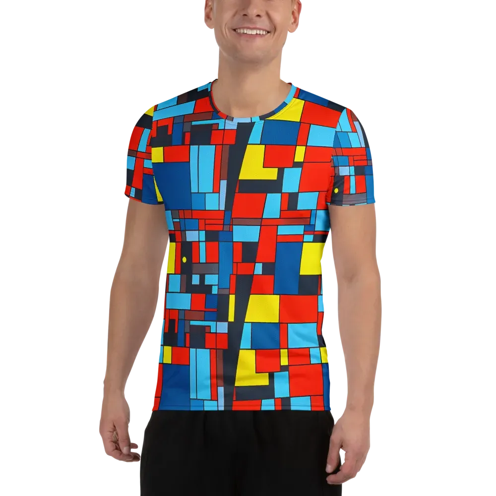 Electric Bauhaus on Men's Athletic T-Shirt — Front