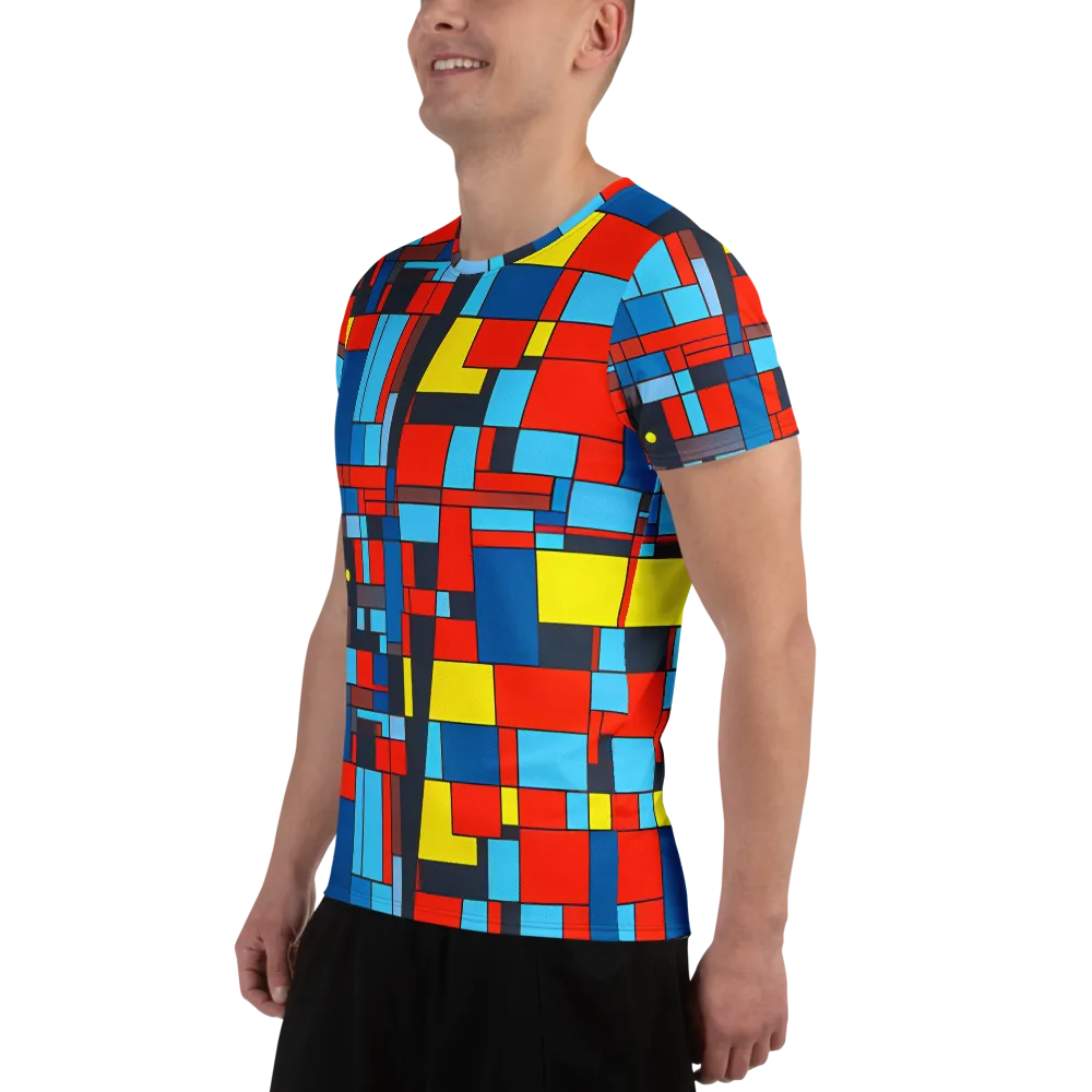 Electric Bauhaus on Men's Athletic T-Shirt — Left