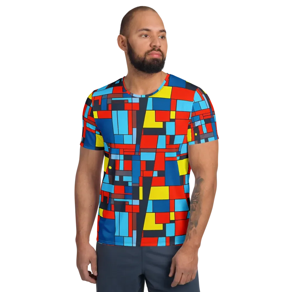 Electric Bauhaus on Men's Athletic T-Shirt — Front