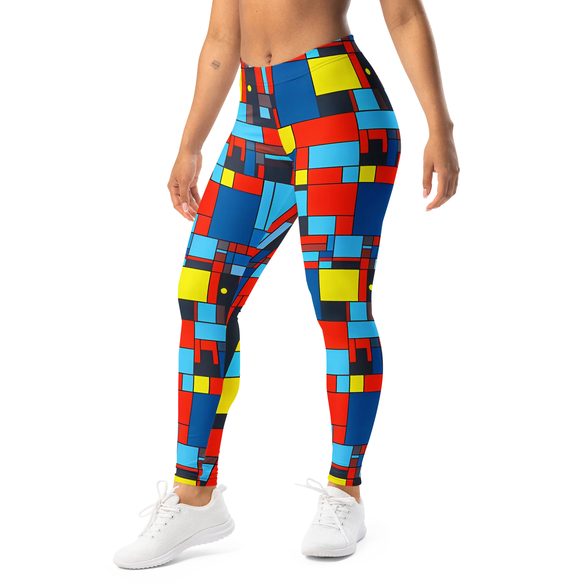 Electric Bauhaus on Leggings — Left Front