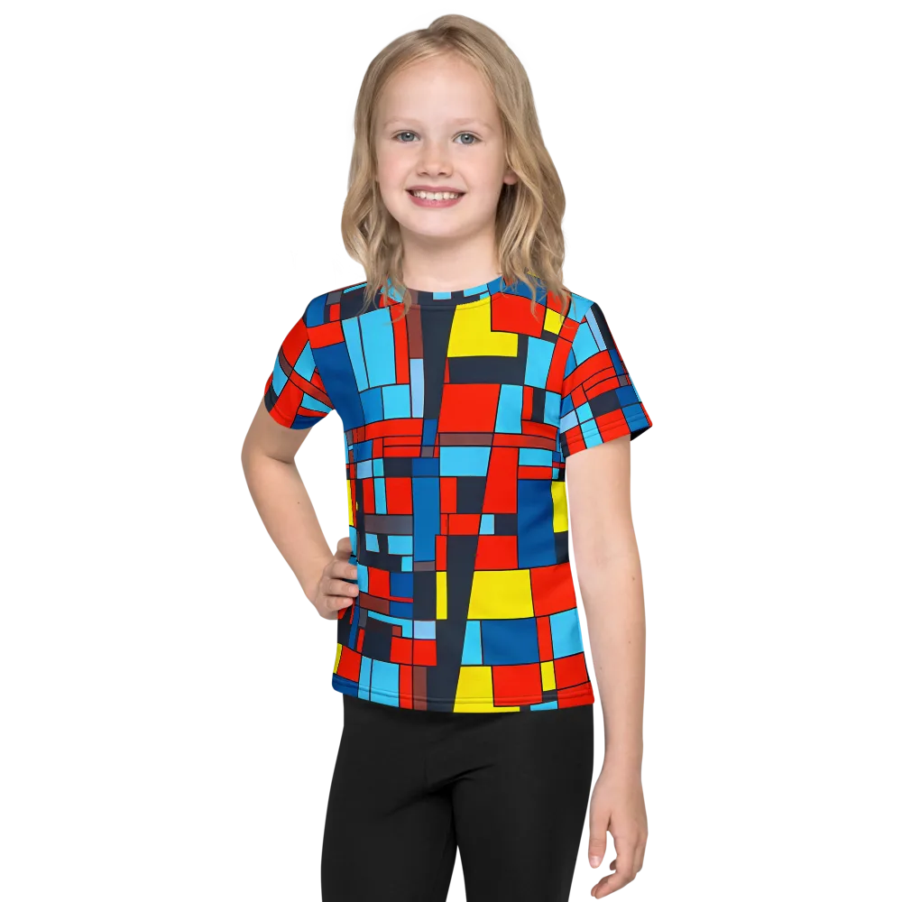 Electric Bauhaus on Kids Crew Neck T-Shirt — Front