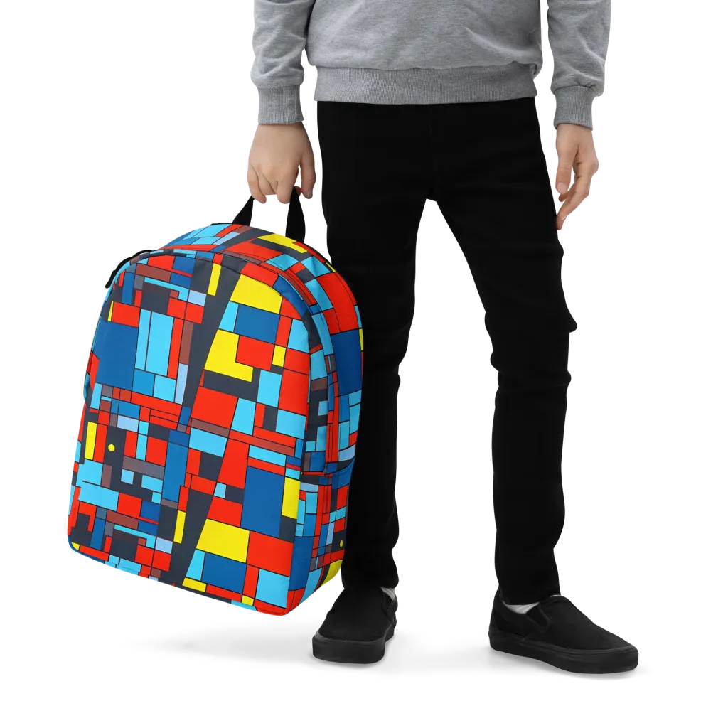 Electric Bauhaus on Minimalist Backpack — Zoomed-in